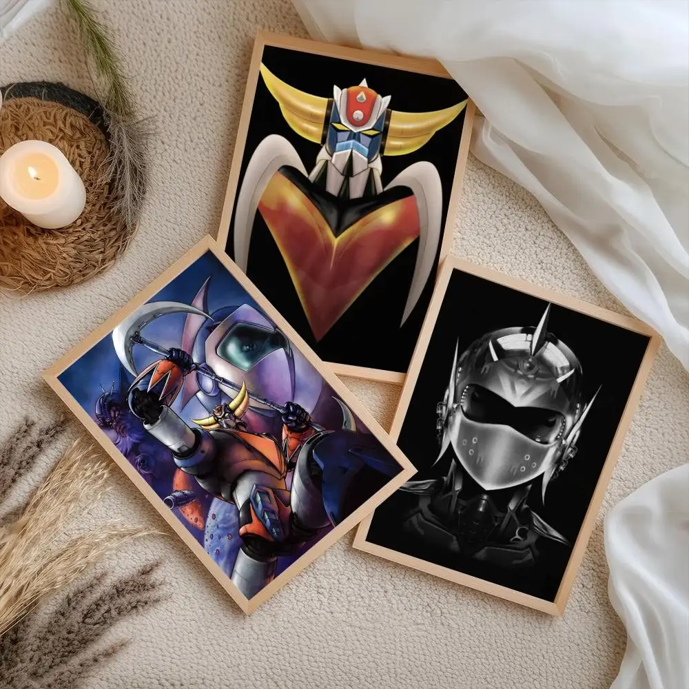 M-Mazinger G-Grendizer Poster Stickers Self-Adhesive Painting Mural Decor Wall Decals for Bedroom Living Room Home HD Gift