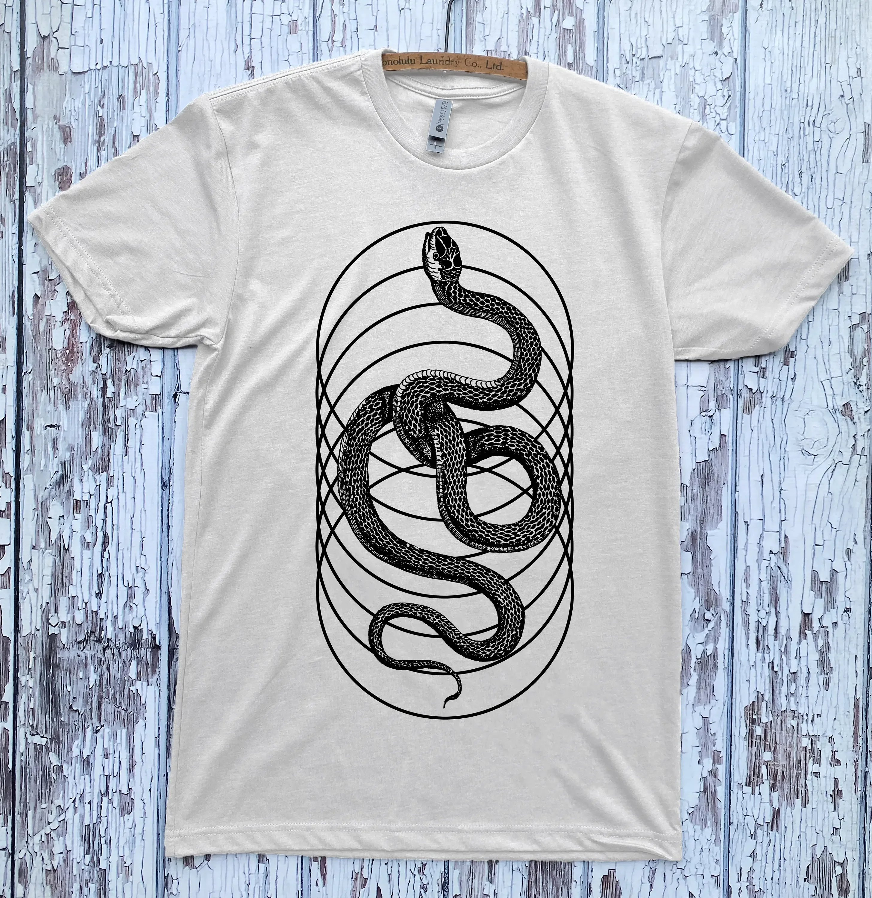 Serpentine T Shirt Sacred Geometry Mystic Snake Organic Symmetry Psychedelic