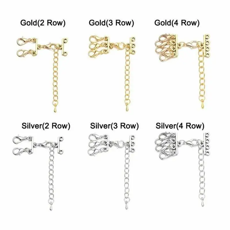 A52E Halskette Verschlüsse Set Multi Stränge Tube Lock Halsketten Verschlüsse Separator für DIY – Detail 8