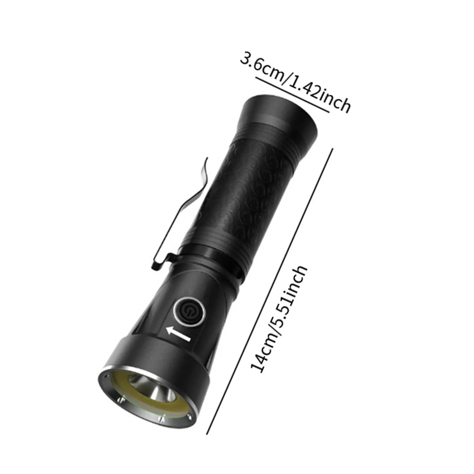 COB Outdoor Flashlight 90 Degree Folded Bright for Outdoor Exploring Fishing