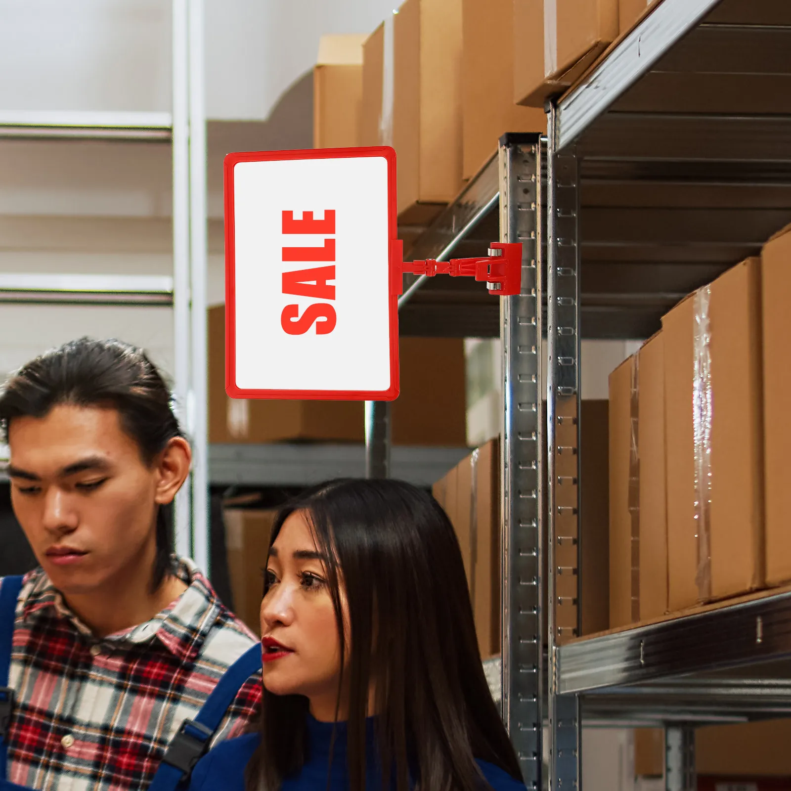 

Durable Magnetic Label Holders for Shelves Easy to Install in Retail Environments A4 Sign Holder Shelf Sign Holder