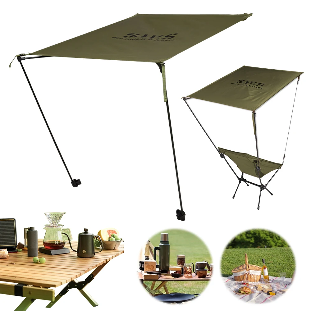 

Moon Chair Sunshade UV Protection Beach Chair Sunshade Waterproof Outdoor Moon Chair Awning for Helinox Moon Chair