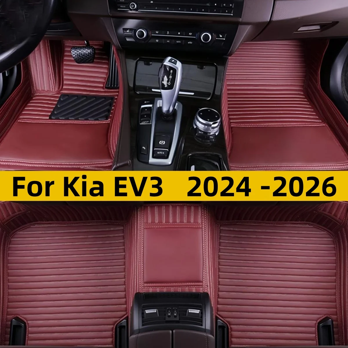 Custom Car Floor Mats For Kia EV3 2024 2025 2026 Auto Carpets Foot Coche Accessorie
