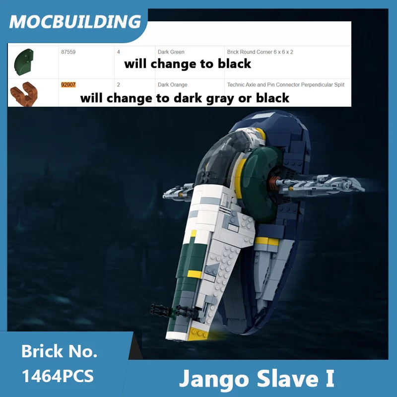 MOC Building Blocks Slave I Model DIY Assemble Bricks Collection Display Creative Educational Xmas Toys Gifts 1464PCS