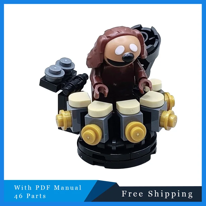 46 PCS MOC Mini Playing Keyboard Building Blocks Model Tool Bricks Set Creative Decoration Kid Educational DIY Toys Holiday Gift