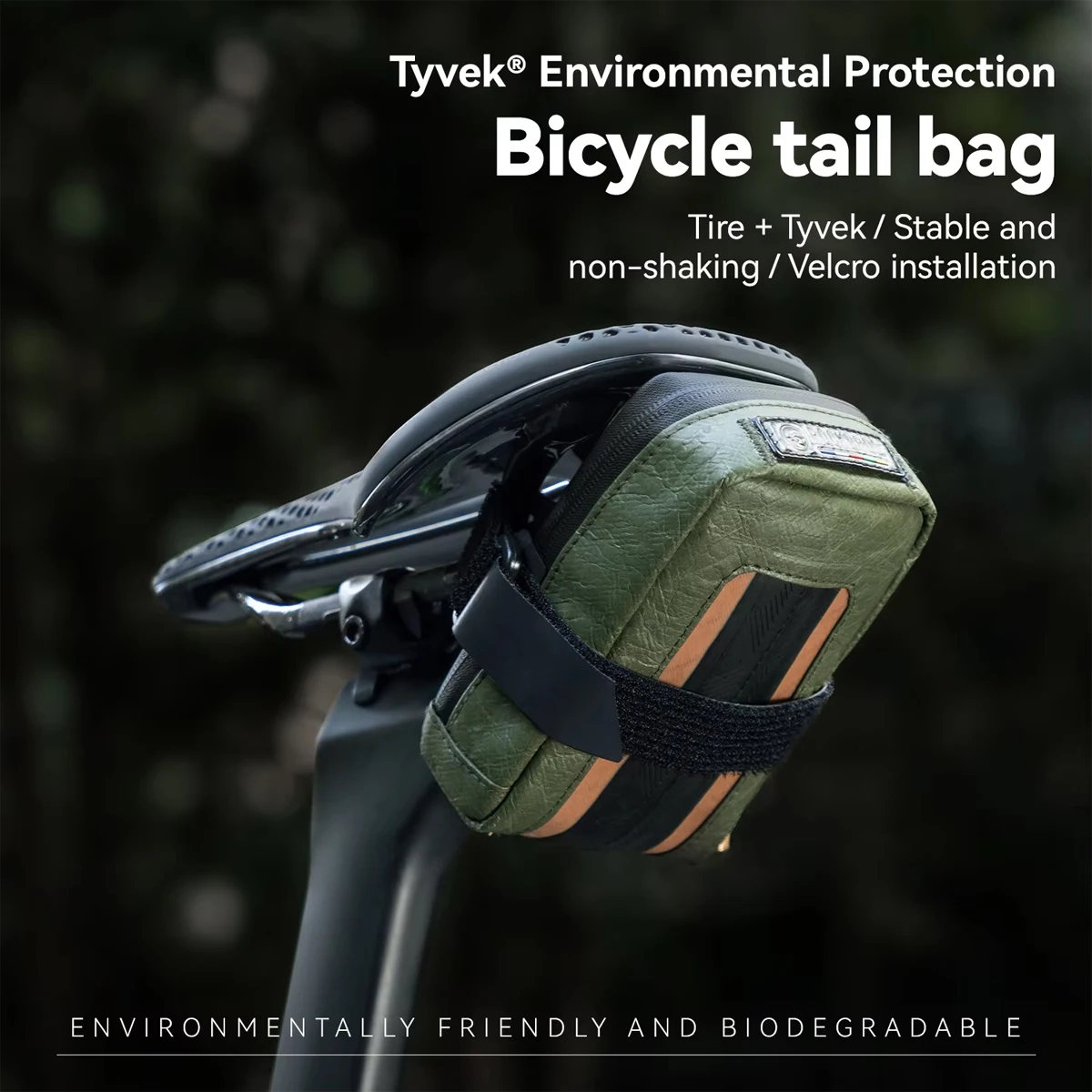 

Bike Saddle Bag Waterproof MTB Road Bike Bag Portable 0.2LMini Tail Bag Lightweight
