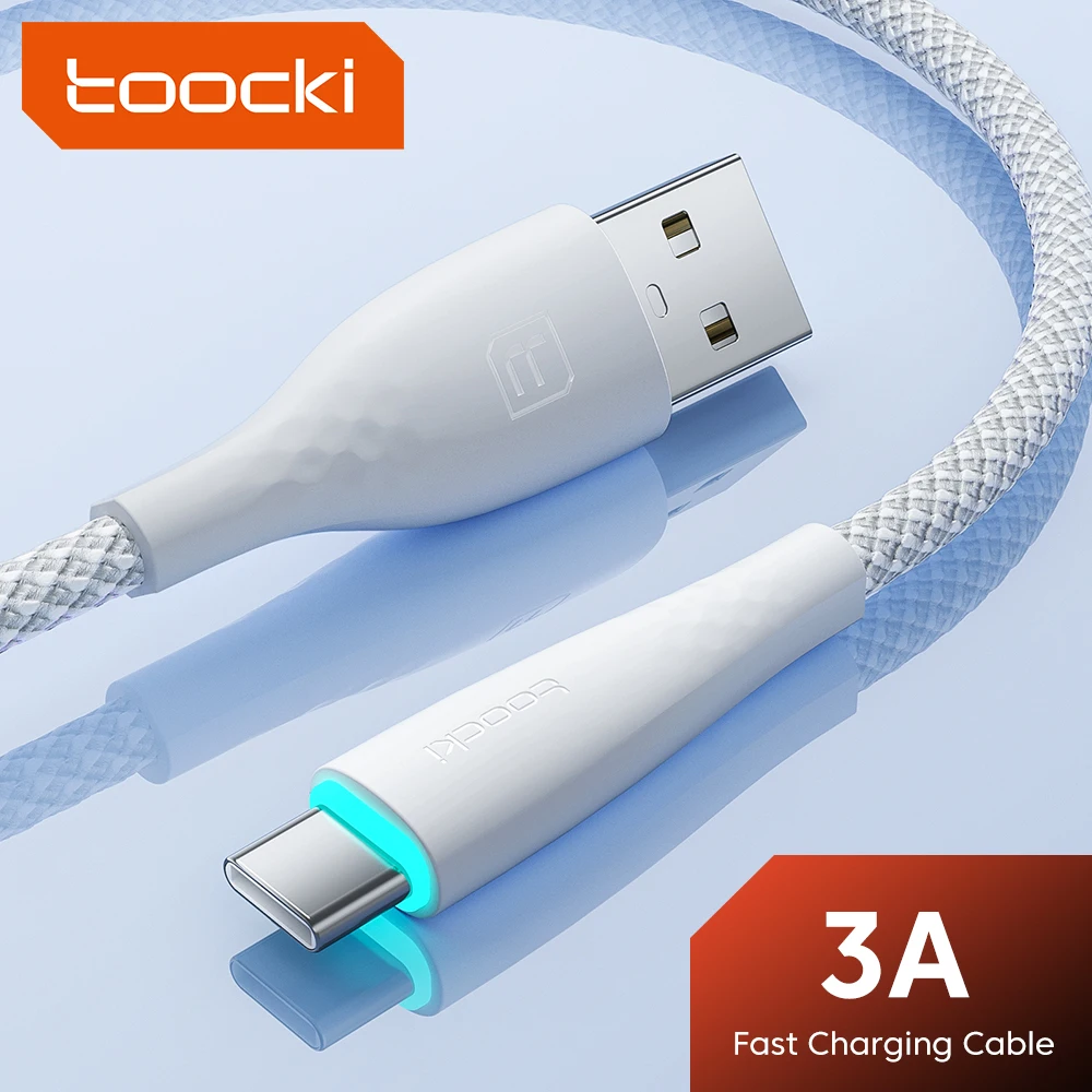 Toocki USB Type C Cable 3A Fast Charging Wire For Xiaomi mi 12 11 Redmi Note 11 12 Poco F4 F3 Samusng QC 3.0 Type C Data Cord