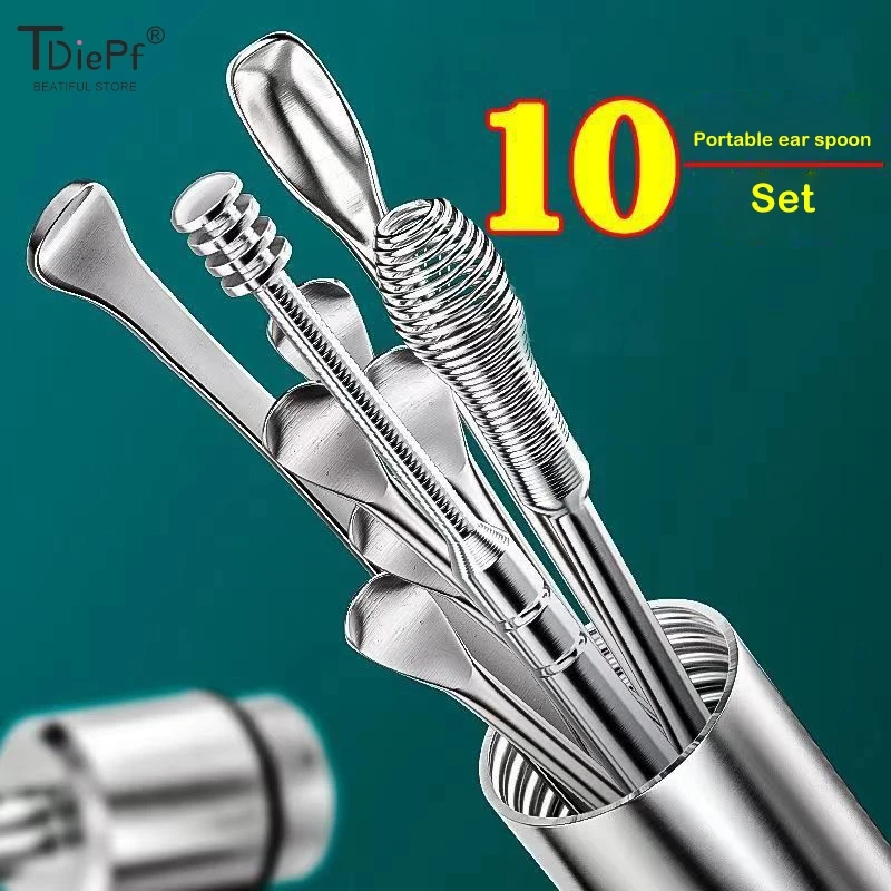 6/10Pcs/Pack Ear Cleaner ABS Ear Care Spoon Tool Spiral For Ears Ear Wax Picker Cleaning Ear Wax Removal Tool Earpick Remover