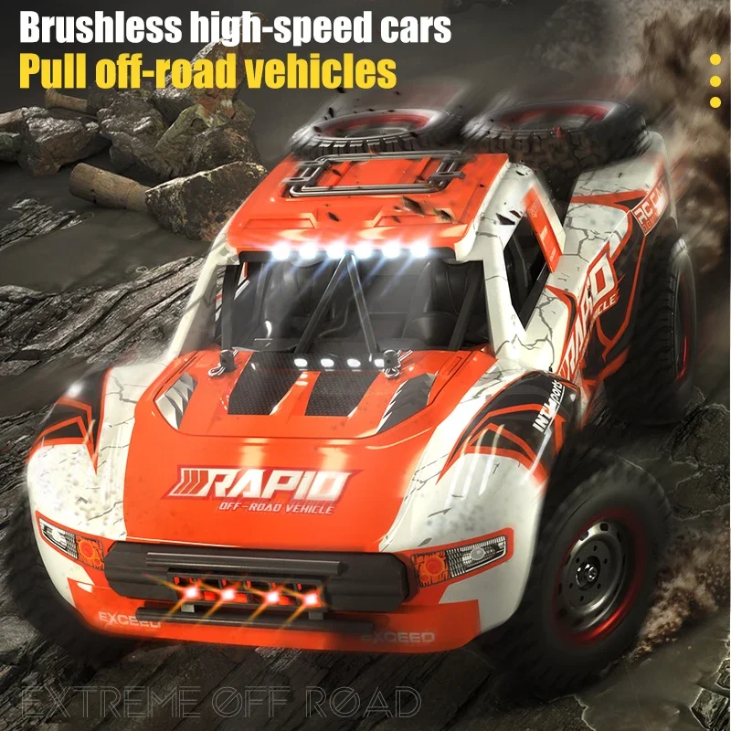 JJRC Q130 PRO Grote RC Auto Korte Baan Vrachtwagen Hoge Snelheid All Terrain Off Road Voertuig Afstandsbediening Auto's met Licht Speelgoed voor Jongens