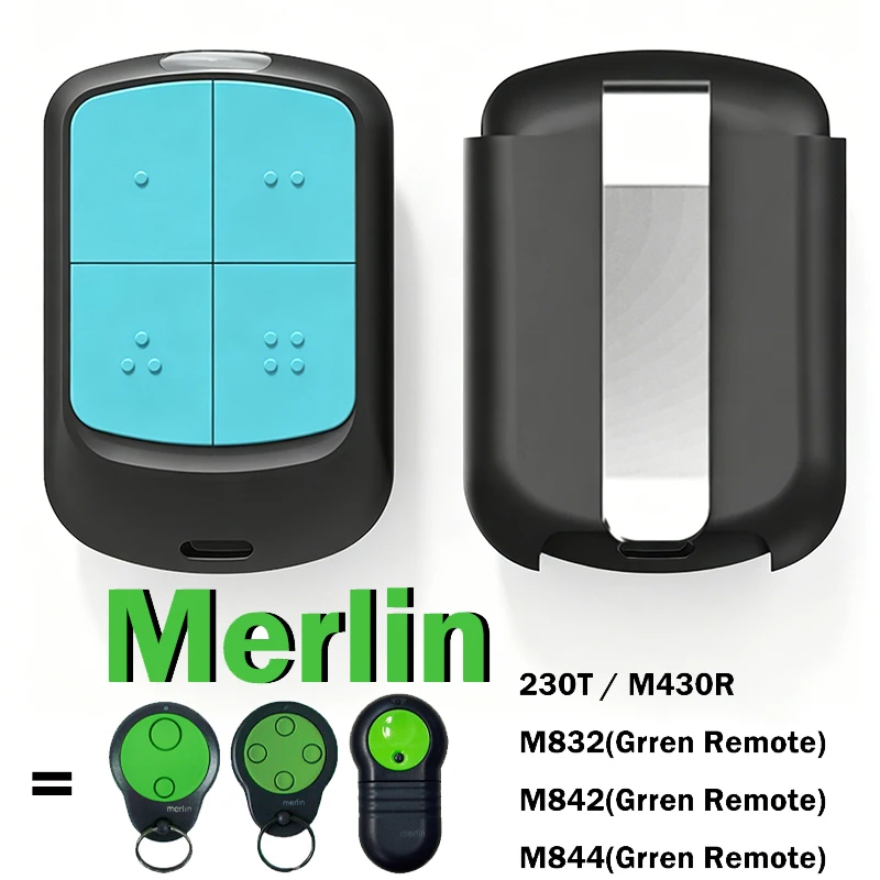 

For Merlin Garage Door Remote Control MERLIN M832 M842 M844 Garage Door Opener 230T M430R Receiver Controller
