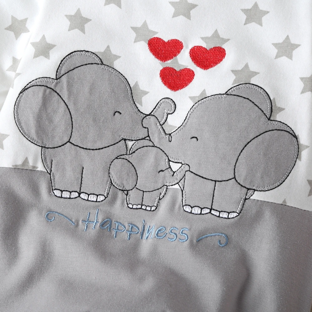 2023 New Newborn Baby Rompers Long Sleeve Elephant Love-Heart Casual Clothes Boys Girls Cotton One Piece Jumpsuit High Quality