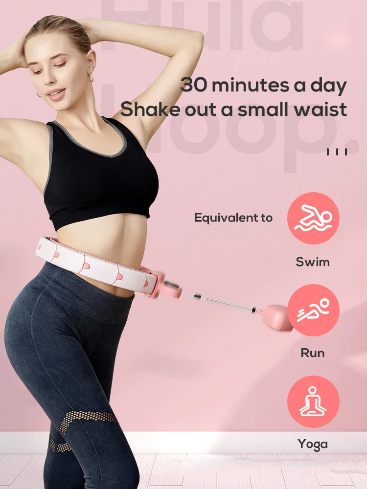 

Home Training Tool Adjustable Smart Sport Hoop With Massage Ball Counting Fitness Thin Waist Abdominal Ring Exercise Circle