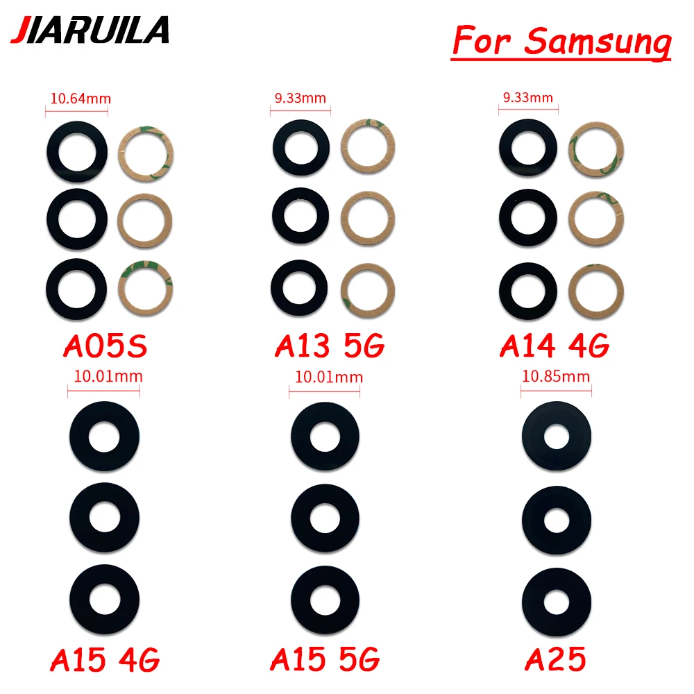 NEW For Samsung A05 A05S A15 4G 5G A25 A35 A55 Camera Glass Lens Back Rear Camera Glass Lens with Glue Replacement Repair Parts