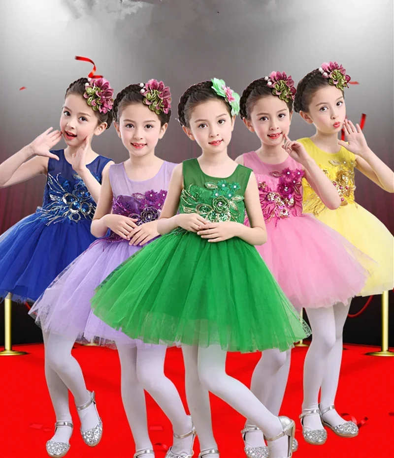 

Kids Girls Child Dress Up Clothes Princess Dancing Tutu Dress Girls Pageant dance Costumes for Dress Up Fancy Carnival Party