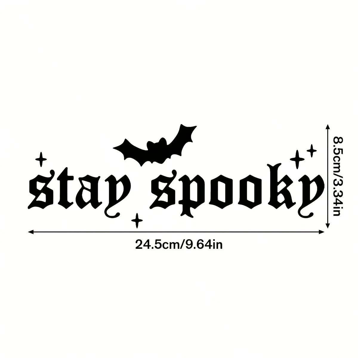 Keep Scary Gothic Font Car Vinyl Sticker, Waterproof Window Decal for Motorcycle, Dark Style Vehicle Body Decor Accessories