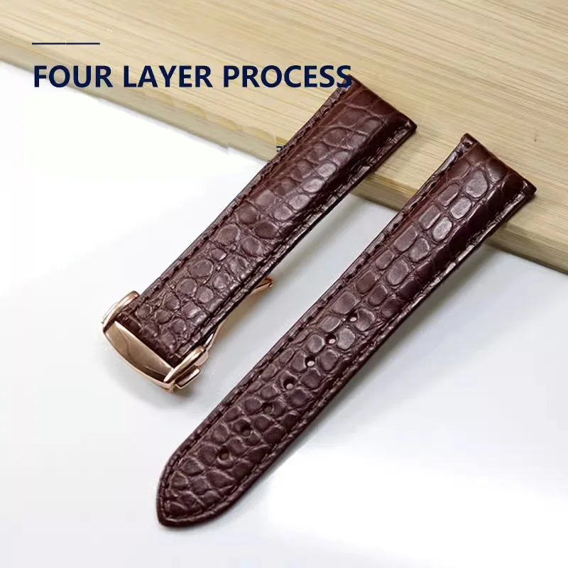 High Quality Crocodile Skin Watchband For Rado Dia Master Coupole Series R22861165 R14129116 Watch Strap Men Women Bracelet 19mm