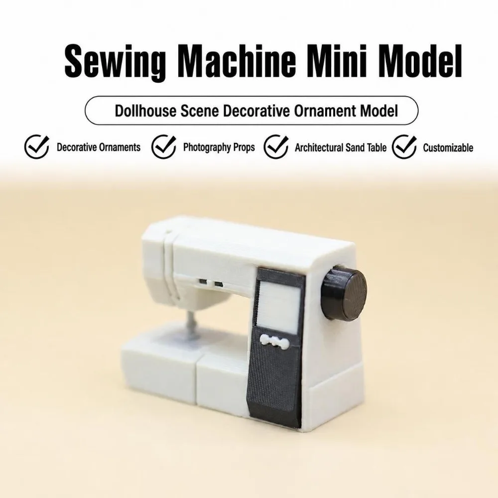 Miniature Dollhouse Sewing Machine Model Small Size Lightweight Sewing Machine Model Realistic Dollhouse Furniture Accessory