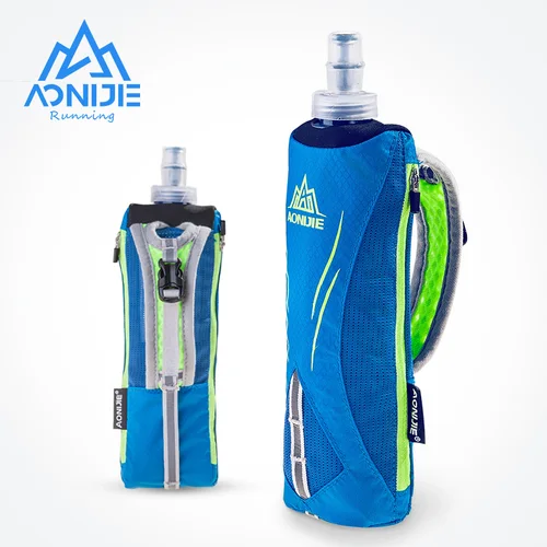 AONIJIE E908 botella de agua de mano para correr, soporte para hervidor, bolsa de almacenamiento para muñeca, paquete de hidratación, matraz blando de combustible Hydra, carrera de maratón