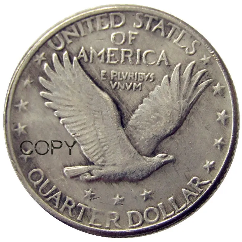 US 1920S Standing Liberty Quarter Silver Plated Copy Coin