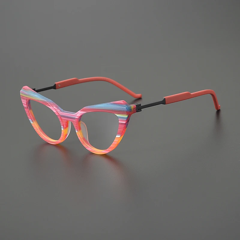 

2024 New Vintage Matte Acetate Glasses Frames Women Men Cat Eye Optical prescription Eyeglasses Frame Designer Style Eyewear