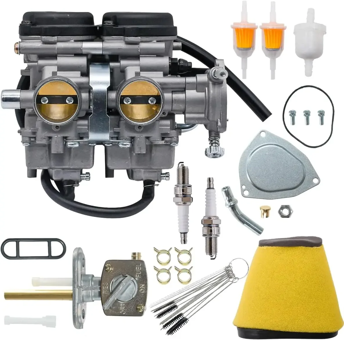 Карбюратор Raptor 660 для Yamaha Raptor 660 660R YFM660R 2001-2005 с воздушным фильтром и топливным краном