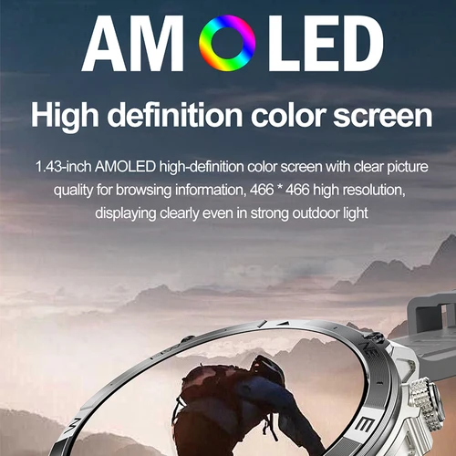 Imagen 2 del producto VALDUS VG40 PRO Smartwatch hombre mujer AMOLED GPS Bluetooth llamada ritmo cardíaco asistente de voz batería de larga duración reloj inteligente deportivo