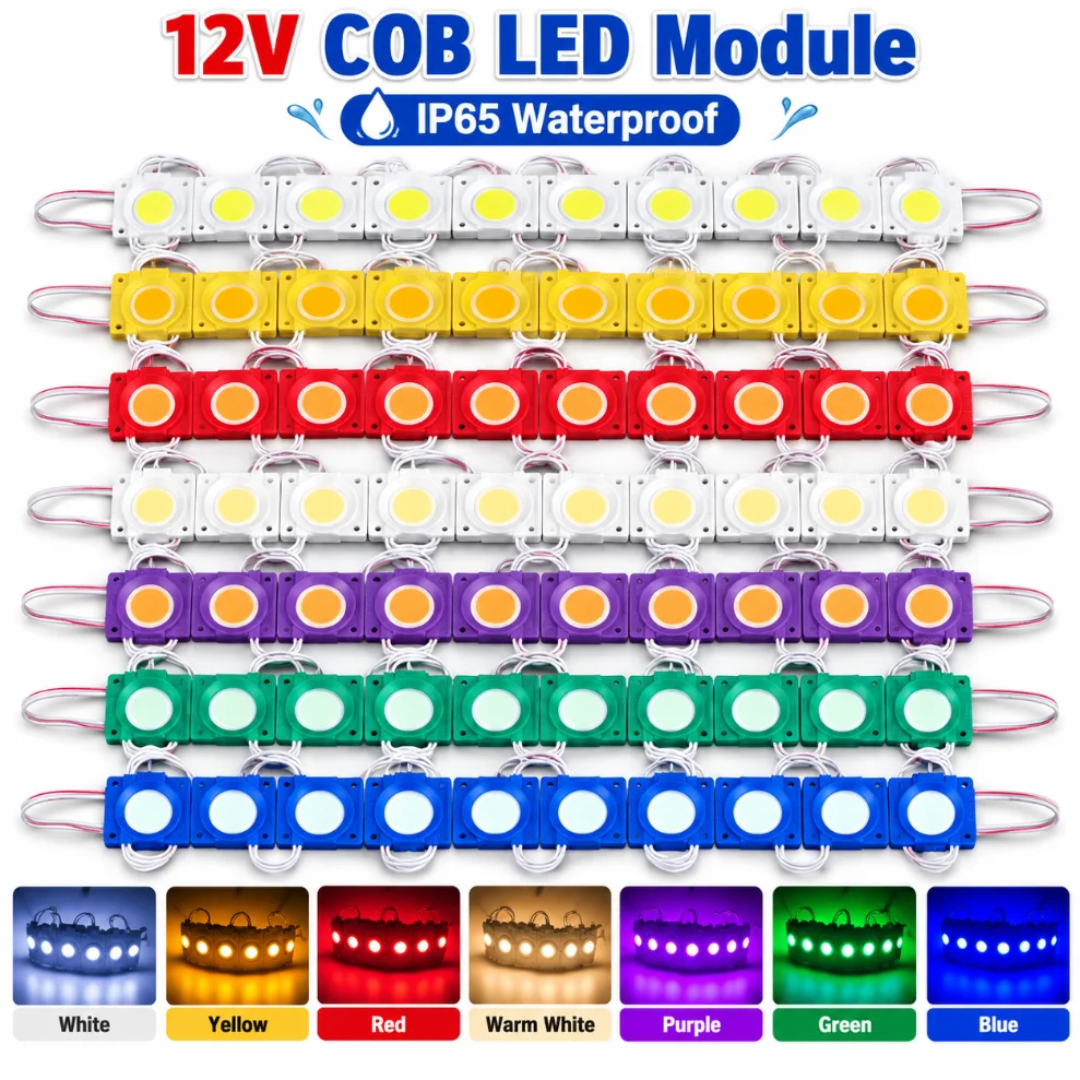 20Pcs COB LED Module IP65 Waterproof LED Light Modules Multicolor Options for Advertising Sign Channel Letter Backlight Decor
