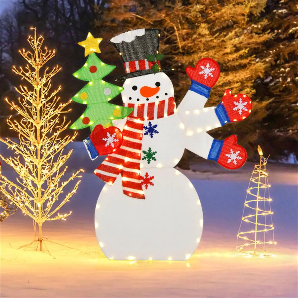 

4FT Christmas Snowman Decor - Festive Winter Decoration for Holiday Home and Garden
