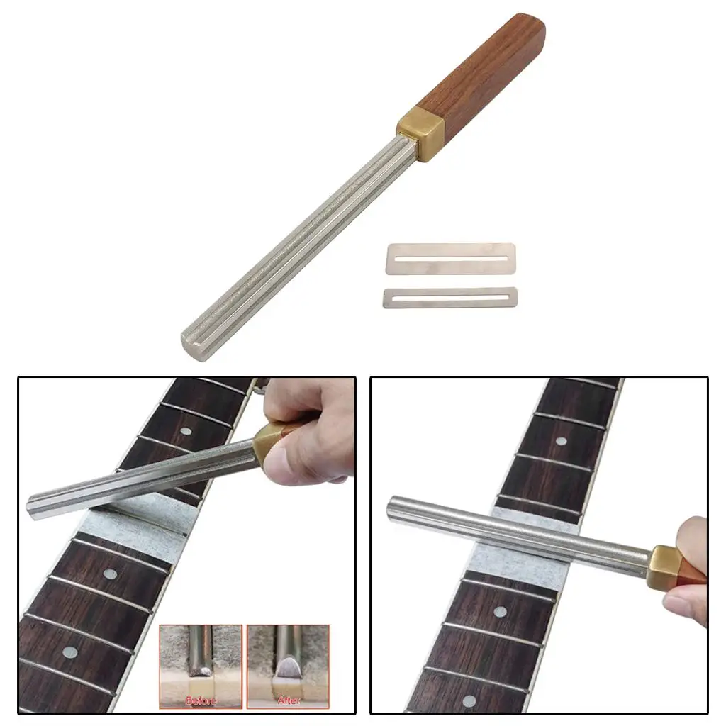 Guitar Fret Bass Crowning File Fretboard Fret End Leveling Grinding Luthier Diamond Coating Multifunction Repair Dressing Tool