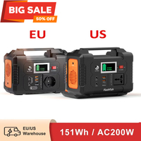 Flashfish E200 Portable Power Station 200W Solar Generator 151WH Battery AC DC Outdoor Camera Drone Power Supply Solar Charge