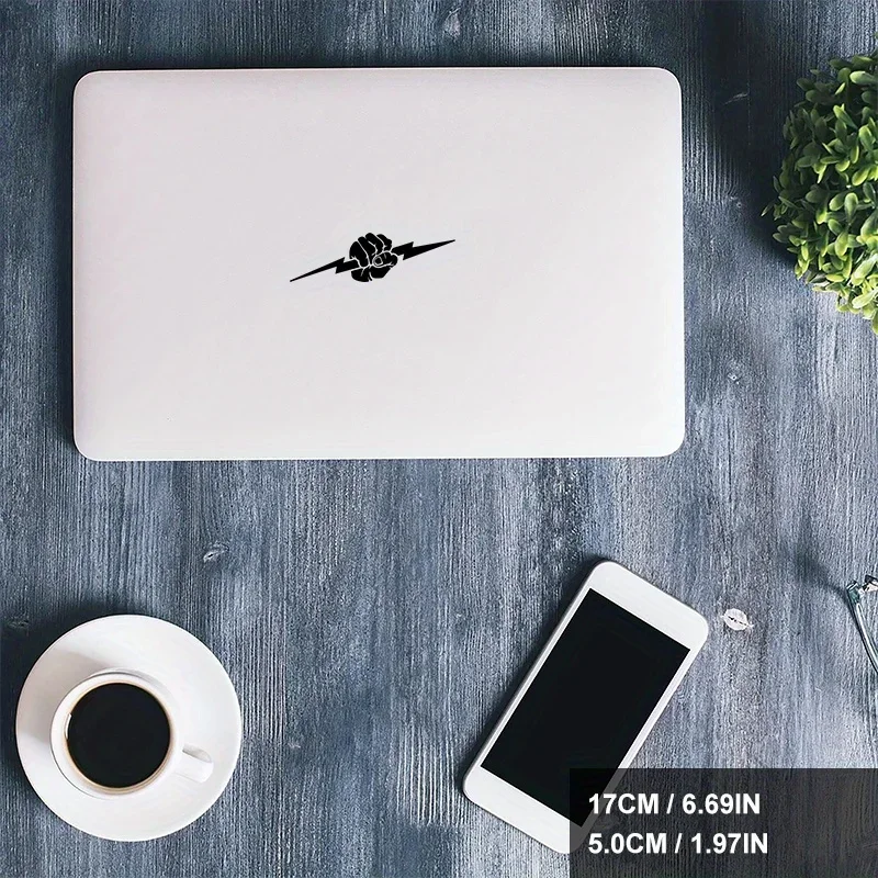 1 szt. Naklejka na samochód z motywem mocnej pięści błyskawicy, wyrazisty design, charakterystyczny dodatek samochodowy dla entuzjastów, odważny wystrój auta