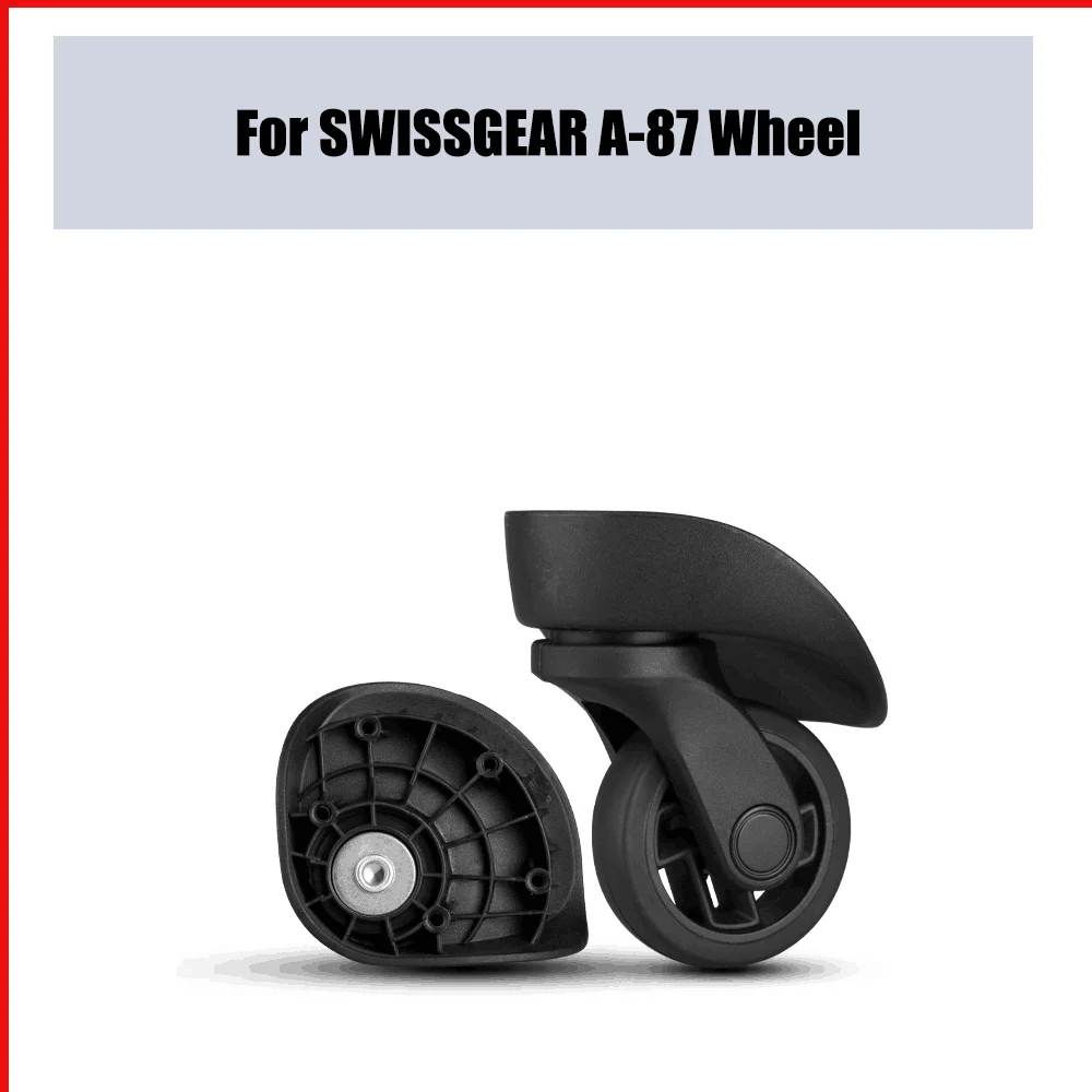 

For SWISSGEAR A-87 Trolley Case Wheel Pulley Sliding Casters Universal Luggage Wheel Silent Smooth Wear-resistant Black