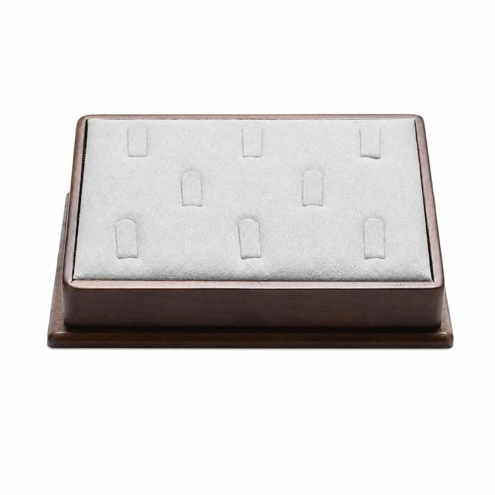 Jewelry Band Storage Stand with Padded Insert Sturdy Wooden Jewelry Band Display Stand Compact for Dressing Table, Boutique