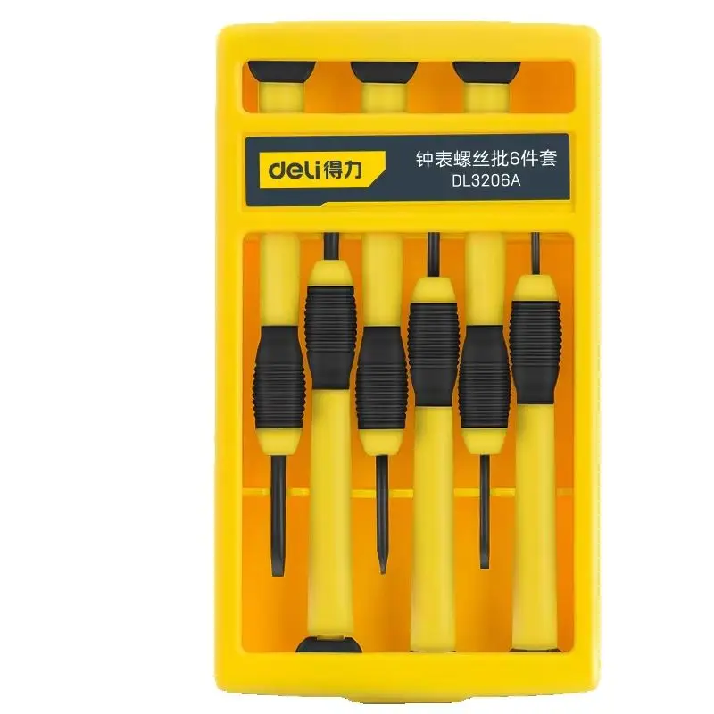 Deli 6pcs Präzisions schrauben dreher Set magnetisch geschlitzte Phillips Uhr Schrauben dreher Set Brillen Telefon Elektronik Reparatur werkzeuge
