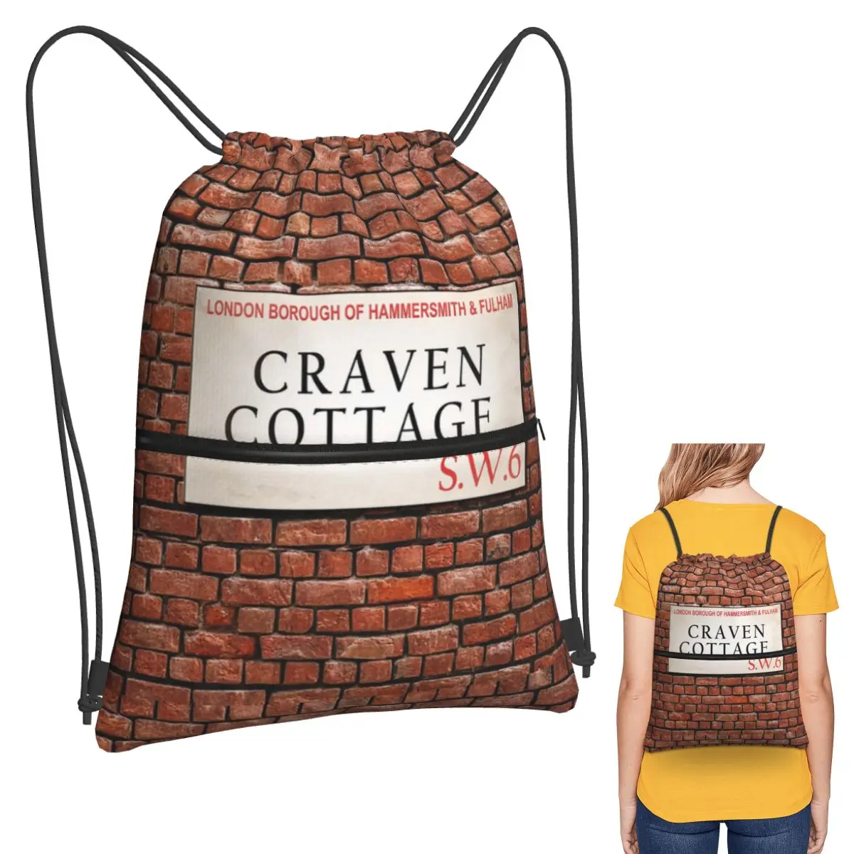 

Рюкзаки Craven Cottage Fulham SW6, многофункциональные портативные сумки на шнурке, сумка для мелочей, сумки для книг для путешествий, школы