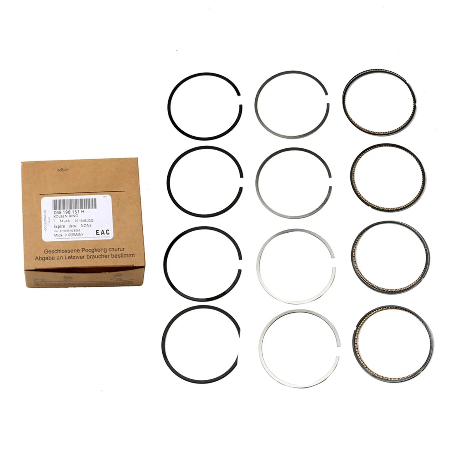 

Piston Ring Set Φ76.50mm Fit For Audi A1 A3 VW Golf Jetta Passat 1.6L 04E198151H