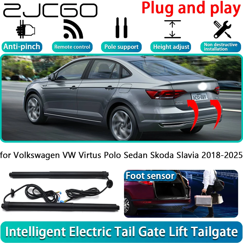 for Volkswagen VW Virtus Polo Sedan Skoda Slavia 2018-2025 Electric Powered Tailgate Power Liftgate Automatic Tailgate System