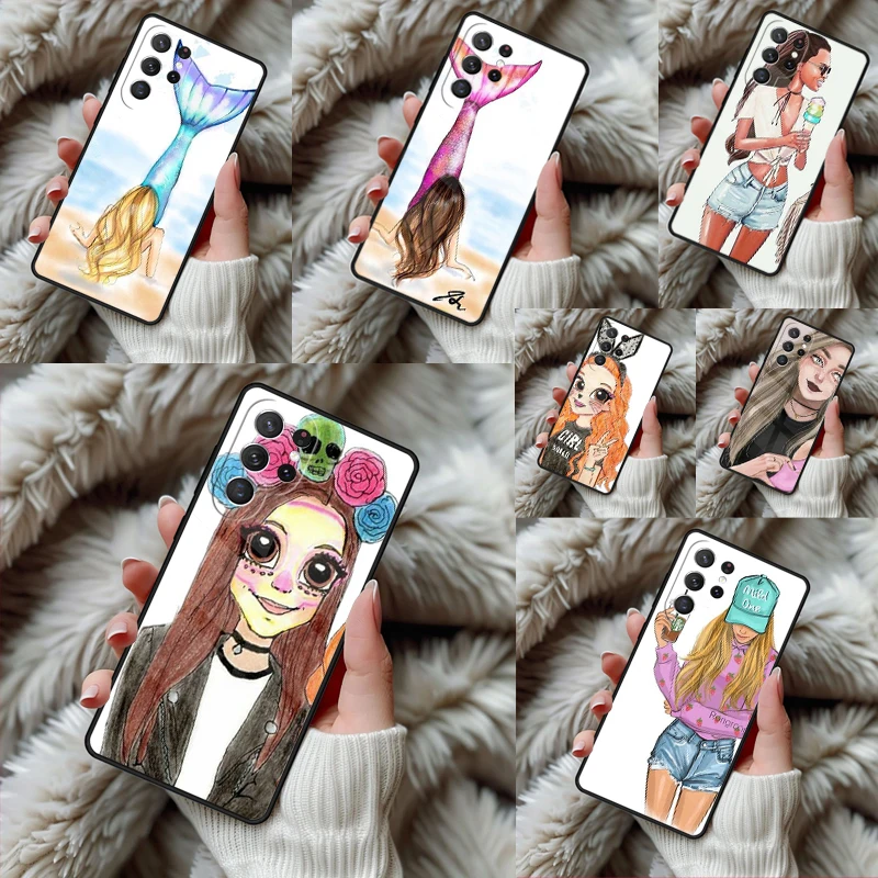 Girls Bff Best Friends Forever Phone Case For Samsung Galaxy S24 S25 S26 Ultra S22 S23 Plus S21 S20 FE Note10 TPU Cover