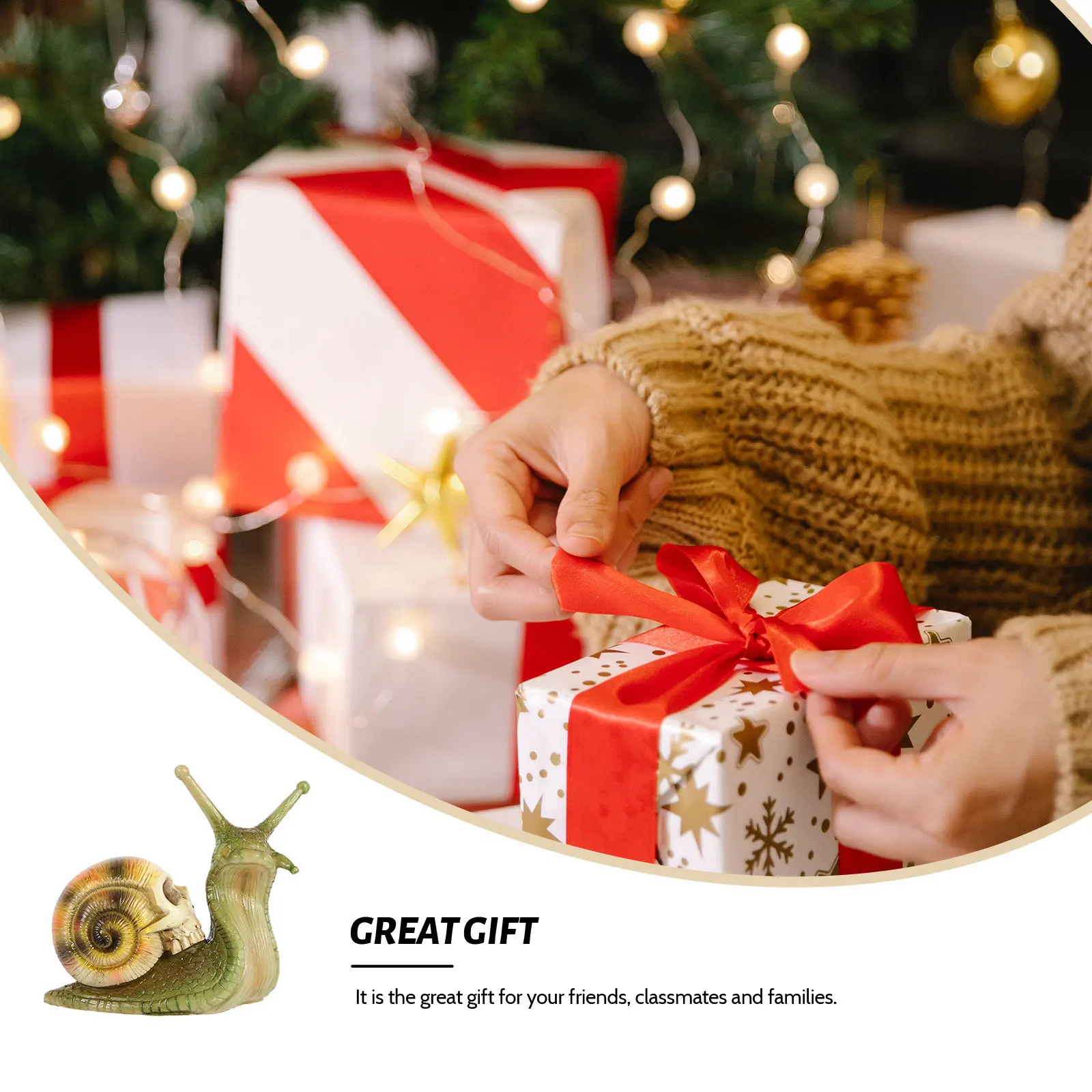 

Halloween Scene Layout Micro Skull Snail Ornament Meticulously Painted Vibrant Color Indoor Outdoor Decor Gift