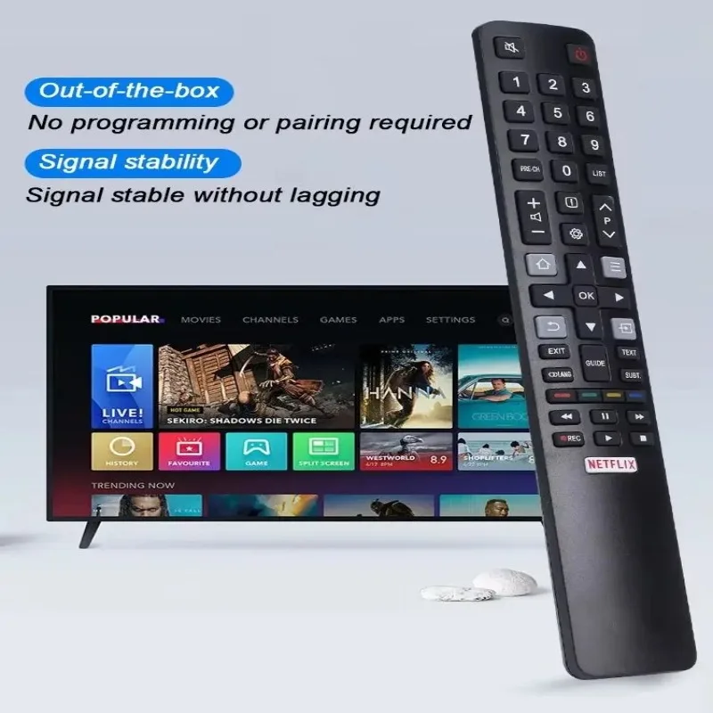 Control Remoto de Repuesto Universal RC802N para Televisores Inteligentes UHD LCD LED U43P6046 U65P6046