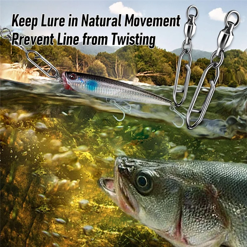 

30 упаковок зажимов для скорости рыбалки, быстросменные вертлюги с шарикоподшипником, вертлюги с шарикоподшипником, силовые зажимы, вертлюжки для рыбалки