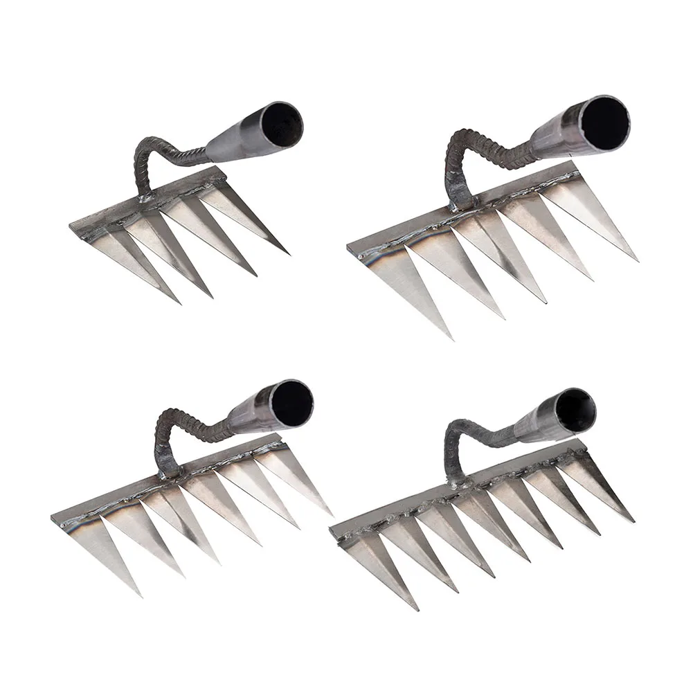 Gardening Hoe Weeding Rake Steel Farm Tool Grasping Raking Level Loosen Soil Harrow Clean Leaves Collect Weeds Agricultural Tool