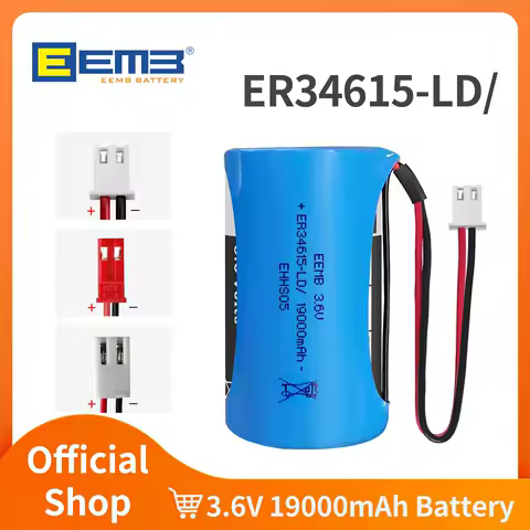 Battery Factory Customized 3.6V D size Lithium Battery ER34615 with plug Non rechargeable Machinable battery pack