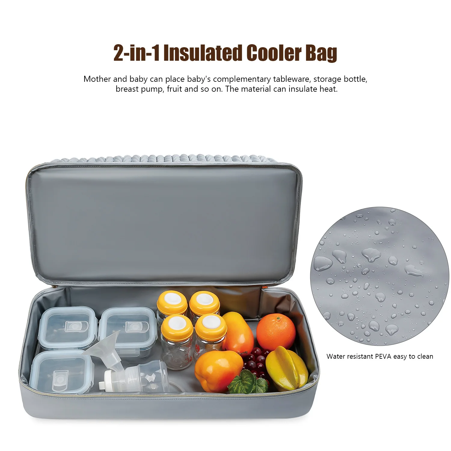 Diaper Bag Insulation Bag 2 in 1 Mummy Backpack Large Capacity Bag Mom Baby Waterproof Outdoor Travel Diaper Bags For Baby Care
