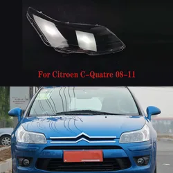 For Citroen C4 2008 2009 2010 2011 Car Accessory Replace Durable PC Material Lights Shell Headlight Headlamp Lens Covers