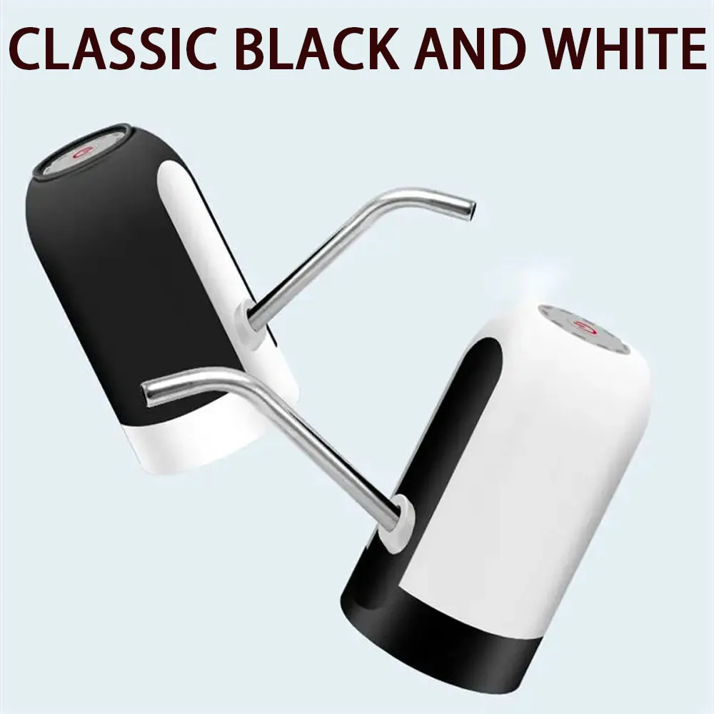 1pc Black/White Automatic Water Bottle Pump USB Charging Water Pump One Button Automatic Switch Of Water Dispenser