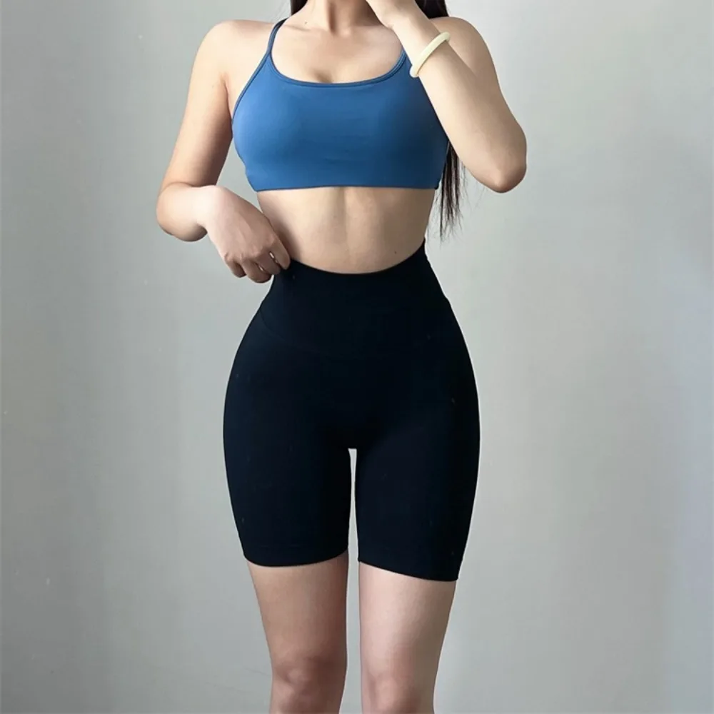 

Breathable Fabric Seamless Yoga Pants High Elasticity Mid-length Pant High Waist Tights Peach Hip Lift Butt Design