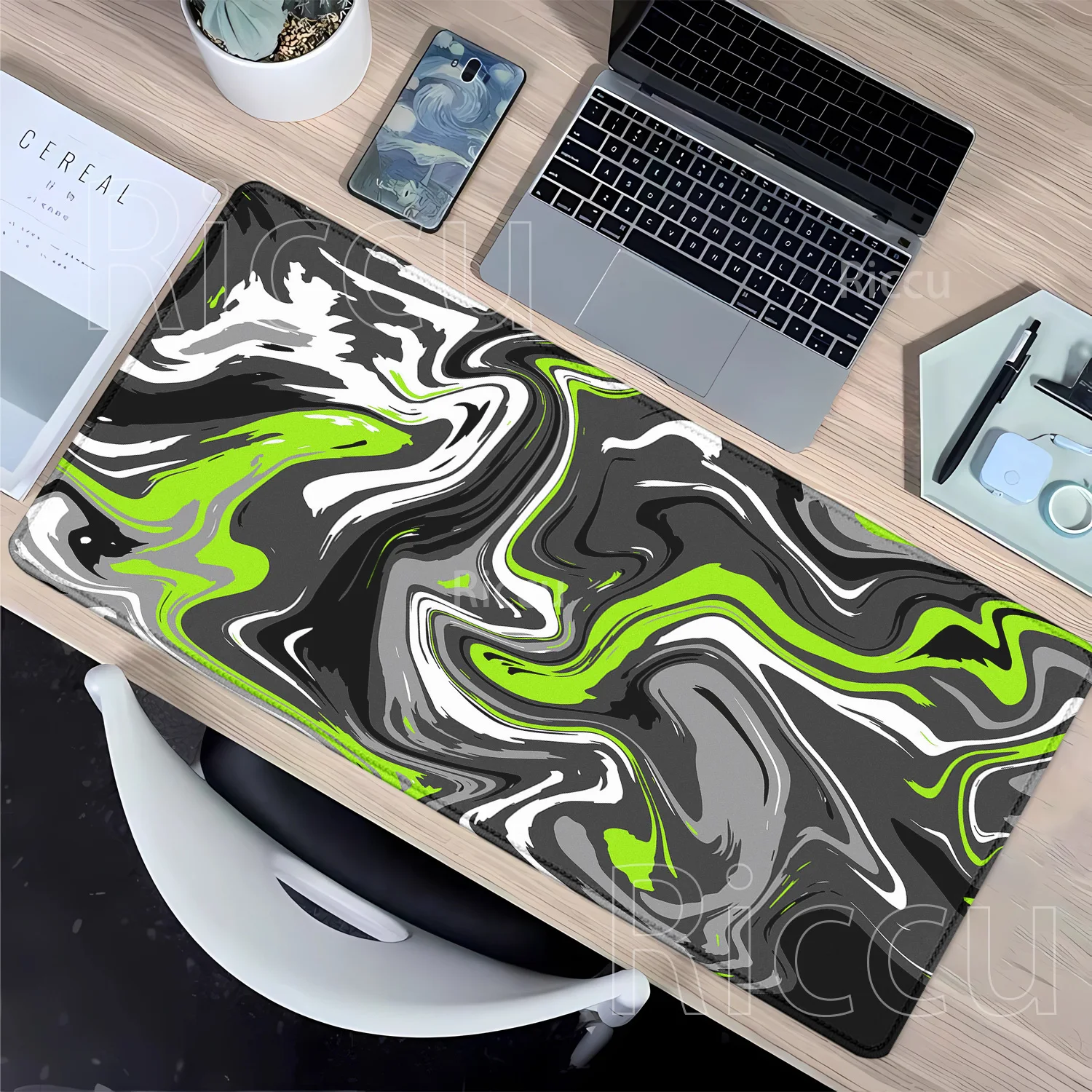 Mauspad Strata Liquid Fluid ‌   Computer Laptop Anime Tastatur Mauspad Große Tastaturen Mousepad HD Druck Overlock Schreibtischunterlage