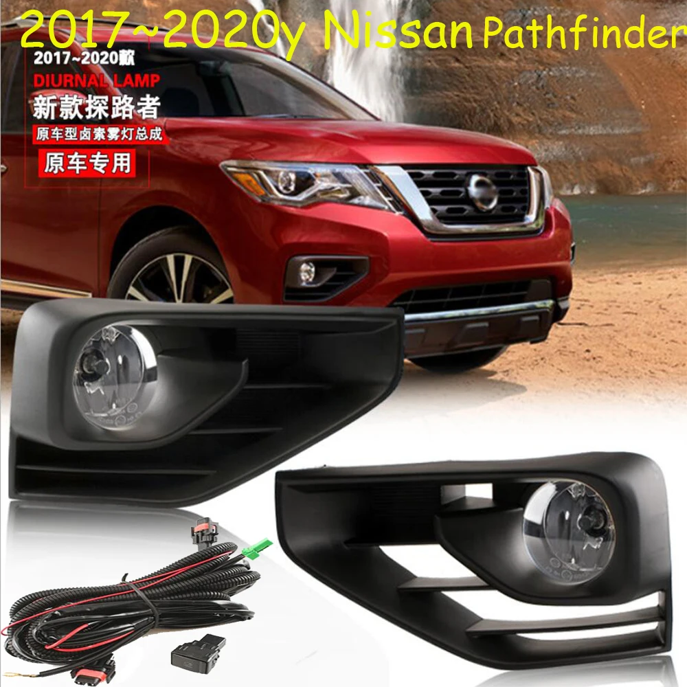 car bumper headlight for Nissan Pathfinder fog light 2017~2020y halogen bulb 4300K Wire of hanress Headlamp for Pathfin fog lamp