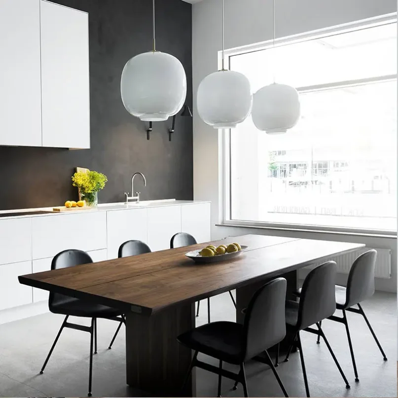 

Designer VL45 Radiohus Pendant Lamp Modern White Glass Ball Hanging Lamp Restaurant Kitchen Single lampshade Pendant Light